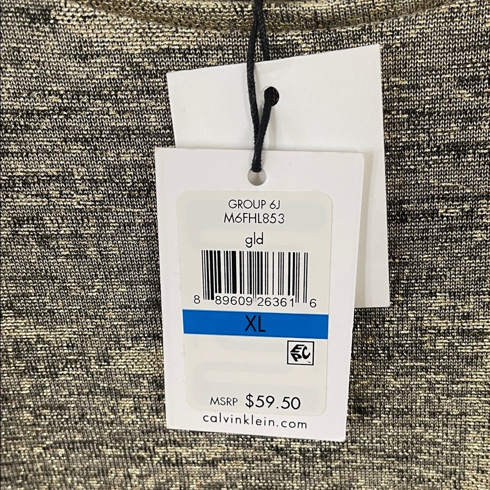 Calvin Klein Women's Shimmering Blouse - Metallic Gold - Picture 2 of 6